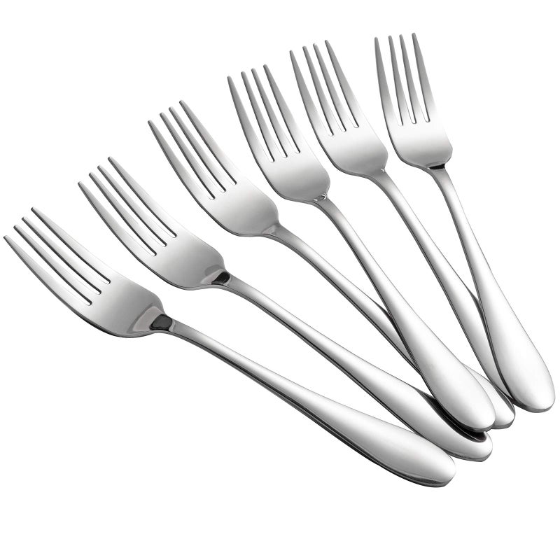 Aebeky 12-Piece Stainless Steel Dessert Forks Salad Forks Set 6.7-Inch - Image 1